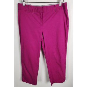 Talbots Women's Sz. 10P Fuschia Cotton Blend Capri Pants